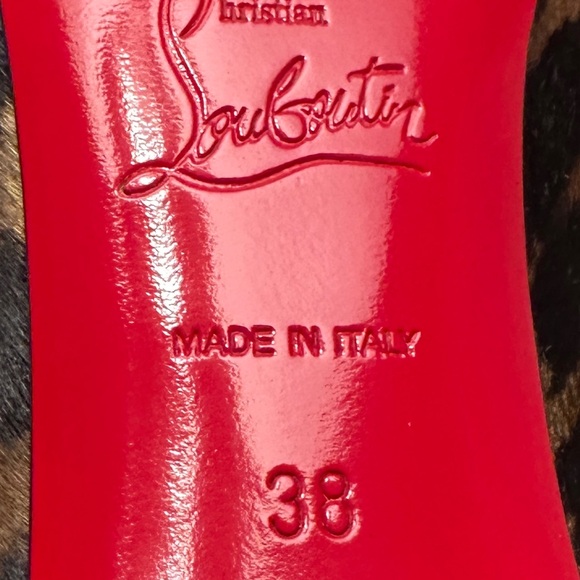 Christian Louboutin NEW Kate Pump👠NIB 85mm Kitty Leopard Print Pony Hair SZ 38 - Picture 6 of 13